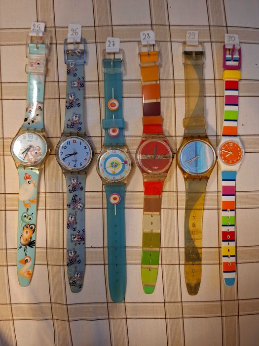 Lote de 6 relógios SWATCH - Usados - Anos 2000