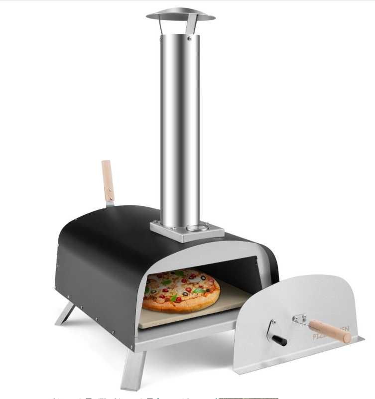 Przenośny piec do pizzy ze składanymi nóżkami OPALANY DREWNEM