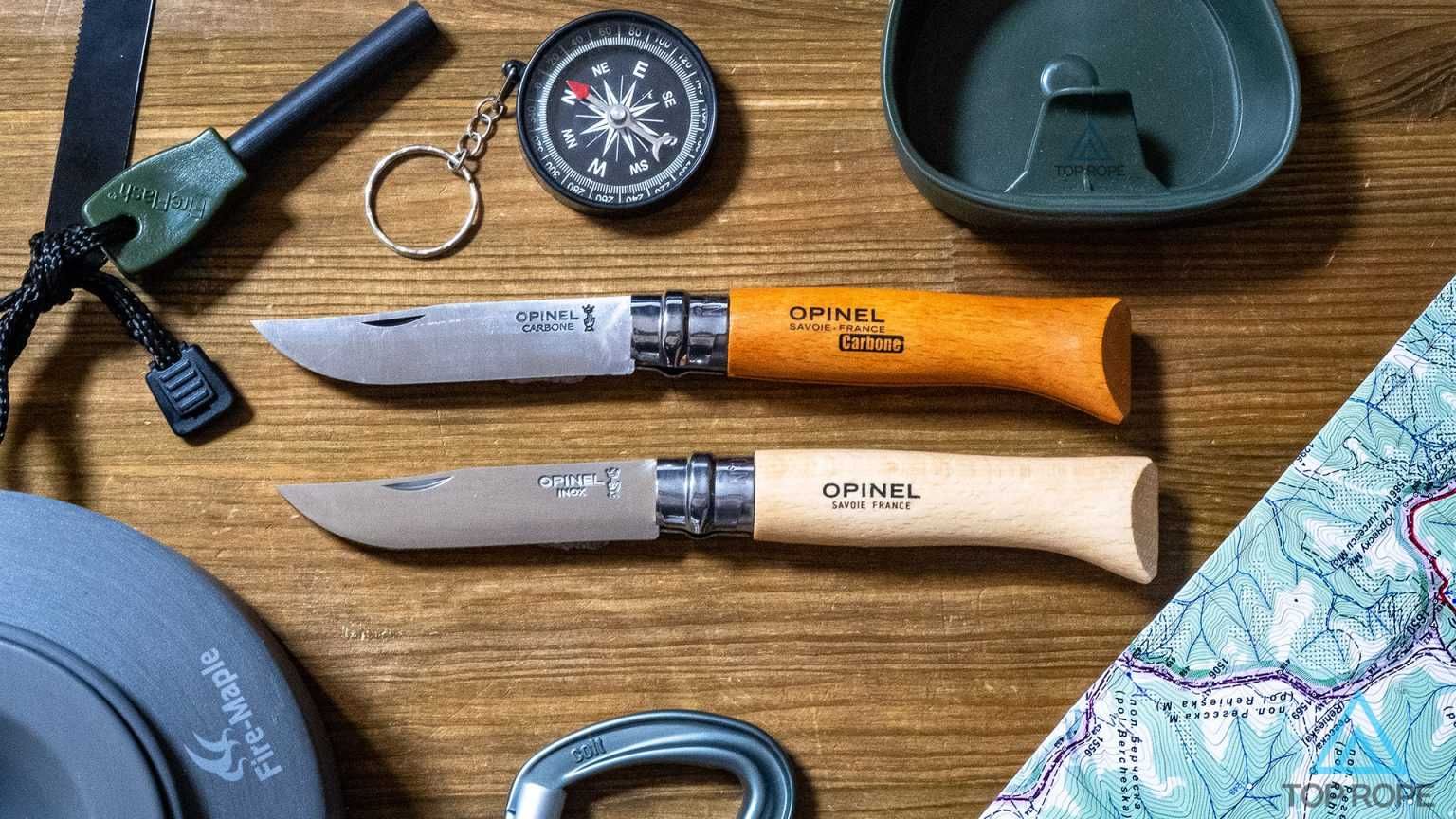 Нож туристический Opinel №8 Carbon вуглецева сталь складной углеродка