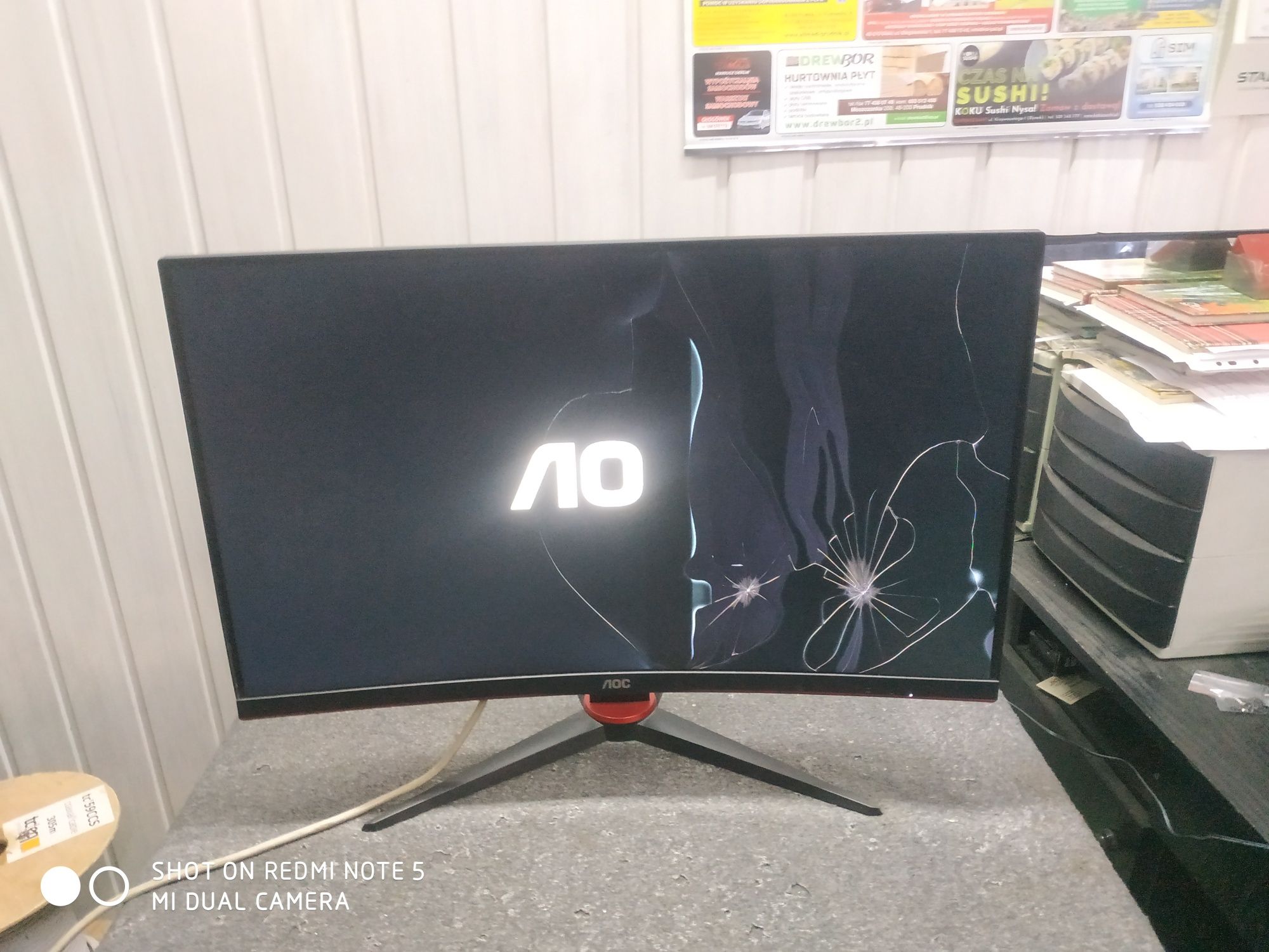 Monitor AOC C27G22E Uszkodzona matryca !