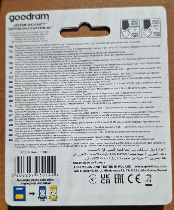 Karta micro SD 32GB Good Ram