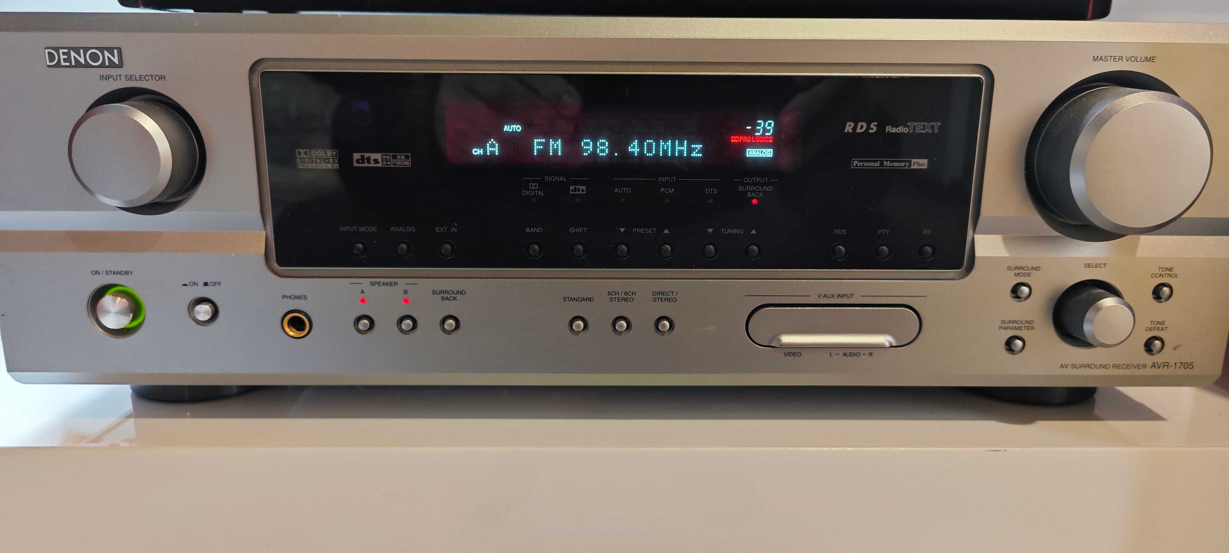 Amplituner Denon AVR 1705 + zestaw głośników Wharfedale