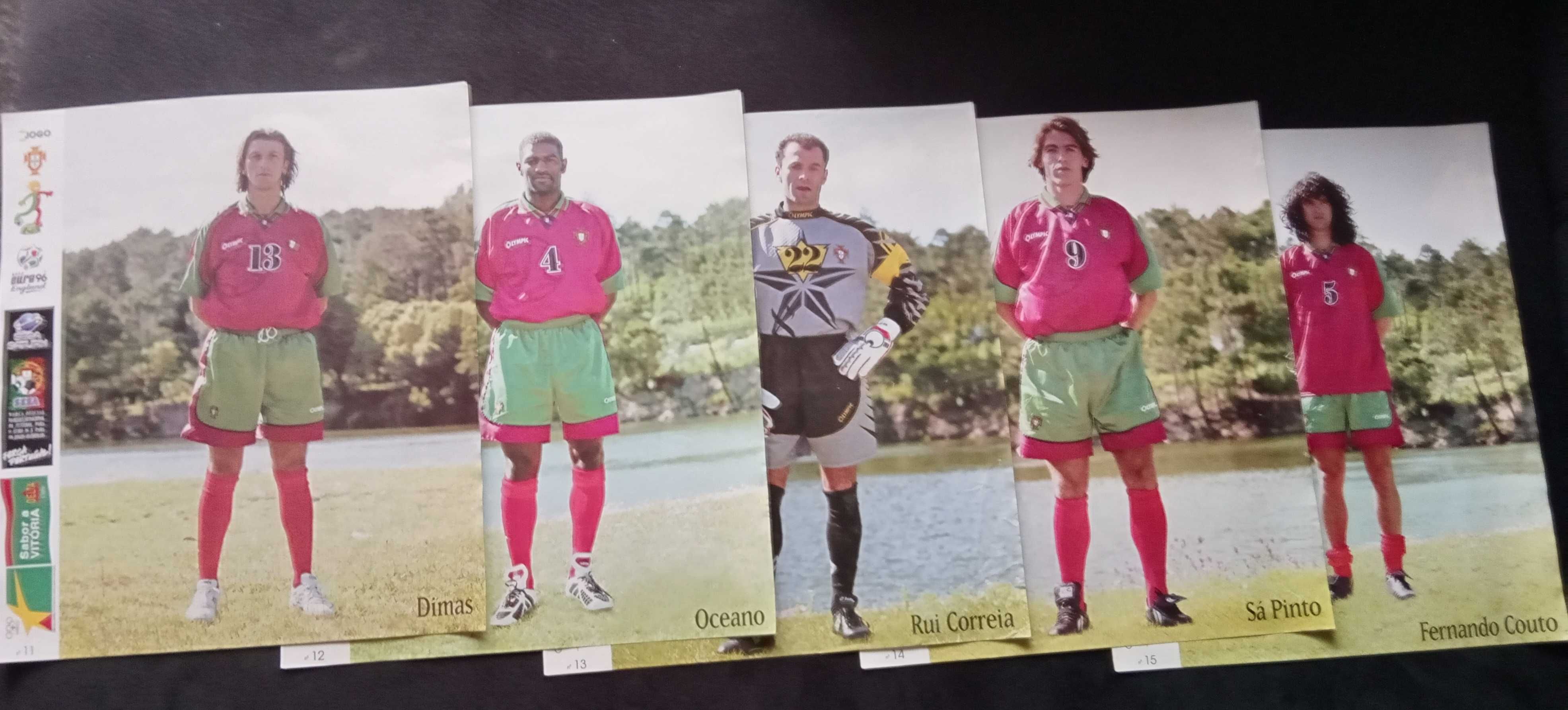 24 posters jogadores portugueses convocados europeu  futebol 1996
