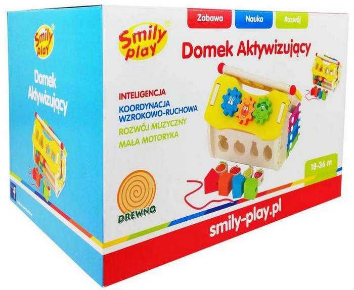Drewniana zabawka Edukacyjna Domek Aktywizujący AC6622 Smily Play