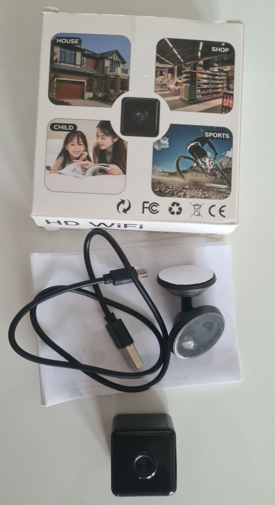 2 kamery IP,kamera wewnętrzna-zewnętrzna,mini kamera szpiegowska.