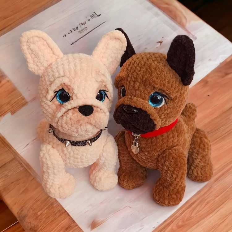 Игрушка плюшевый бульдог мягкая SoftToy