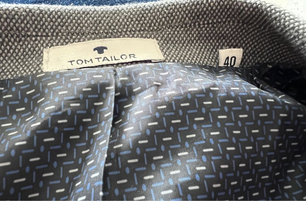 Wysokiej jakości Szara marynarka rozmiar 40 L Tom Tailor