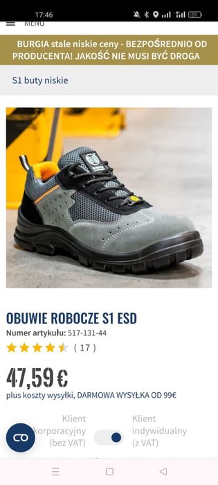 Buty robocze Norma S3 rozm. 44