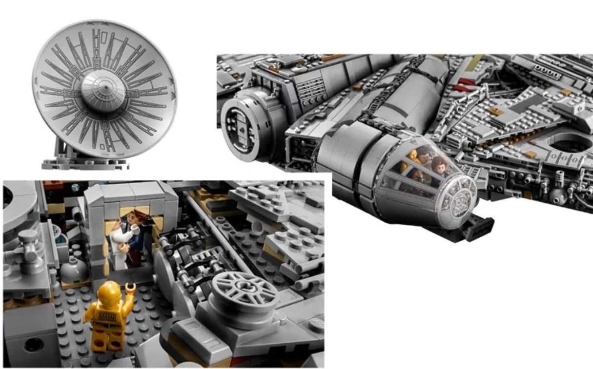 Klocki Sokół Millennium Star Wars 7541-klocków 83cm zamiennik TECHNIC