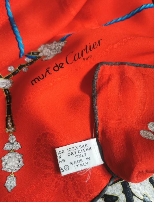 CARTIER PARIS jedwabna apaszka