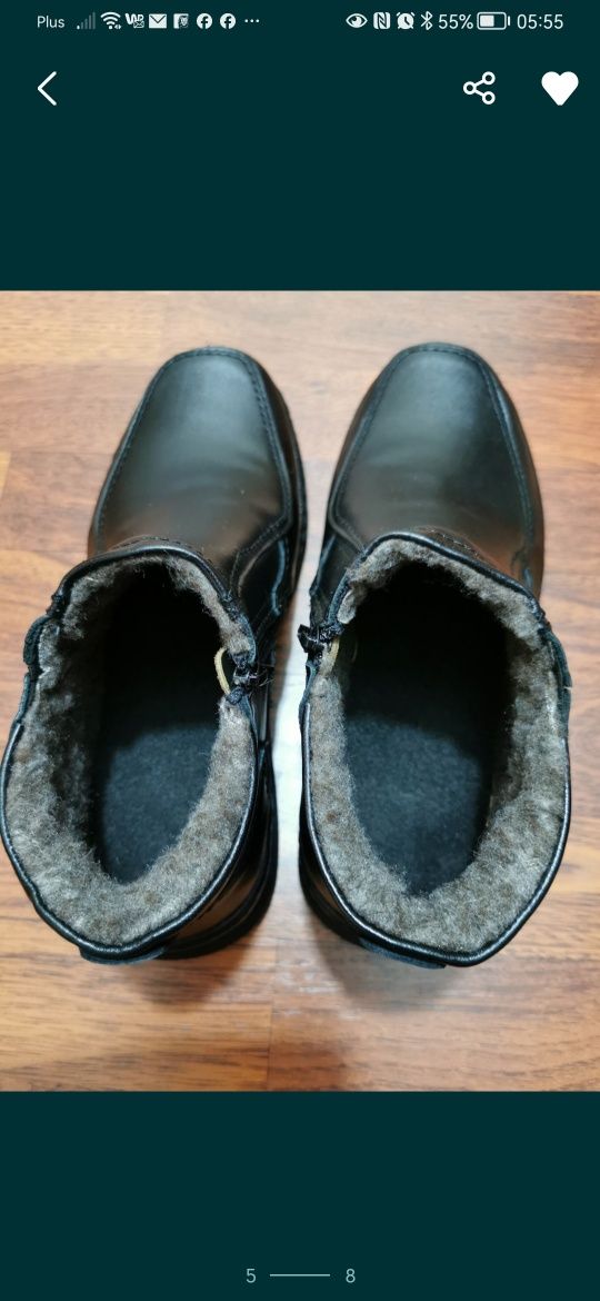 Skórzane Ocieplane Buty Męskie Na Zamek Super Lekkie Wygodne Ciepłe