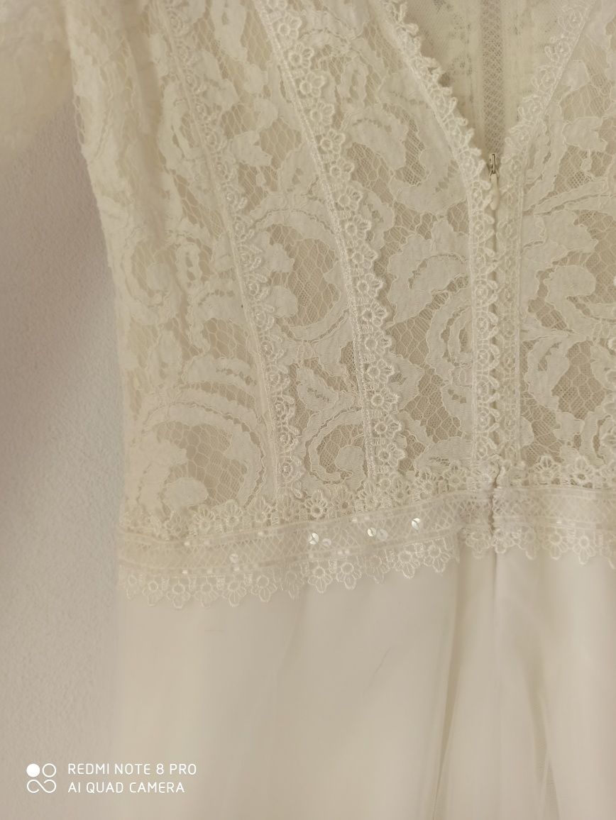 Suknia ślubna w stylu rustykalnym/romantycznym/boho,koronka,kryształki