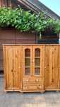 Sosnowa biblioteczka,witryna ,surowe drewno