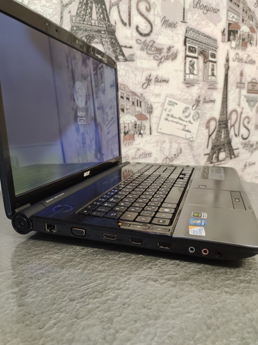 Ноутбук Acer Aspire 7738G 17.3" Intel/6gb/SSD + HDD/Nvidia , АКБ 2 год
