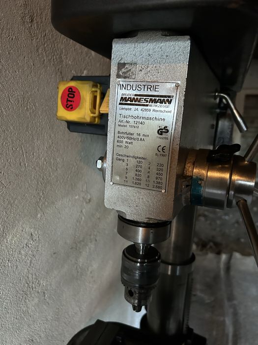 Wiertarka kolumnowa Manessman 380v 0,65kw