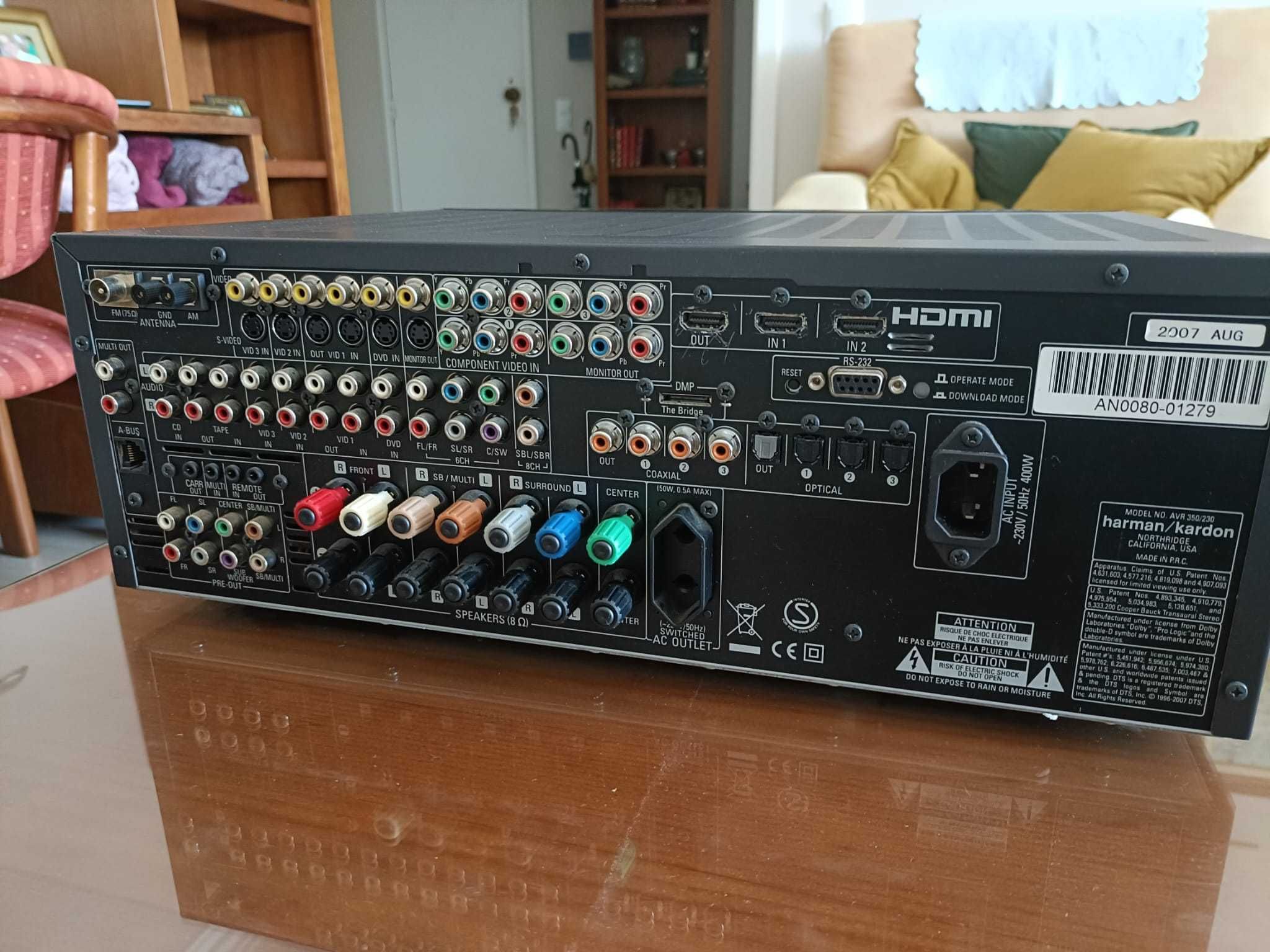 Home Cinema Harman Kardon Avr350 e DVD29 e Bose acoustimass 10