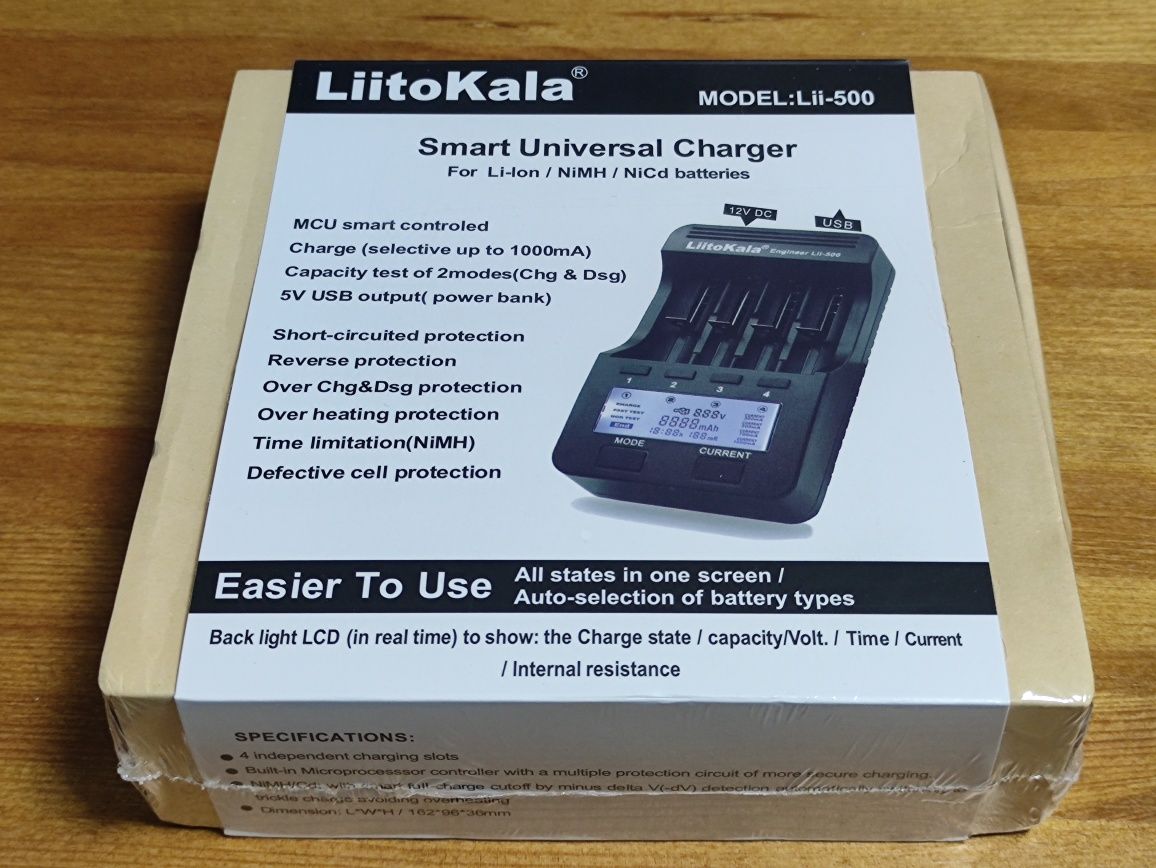 LiitoKala Lii-500 - зарядний пристрій з Powerbank