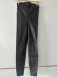 Legginsy Spodnie damskie 34 XS czarne woskowane Zara