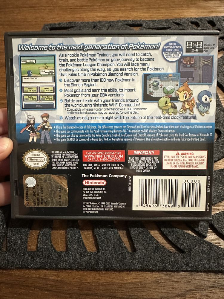 Pokemon Diamond USA - Version DS
