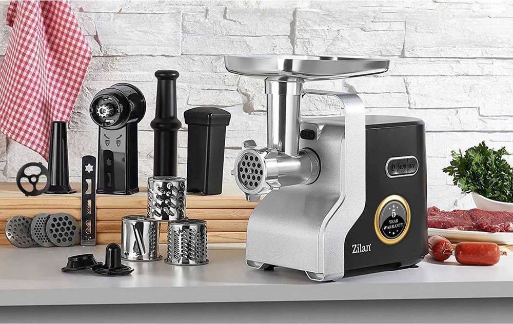 ZESTAW XXL 9w1 Maszynka DO mielenia MIĘSA ZILAN Metalowa Przekładnia