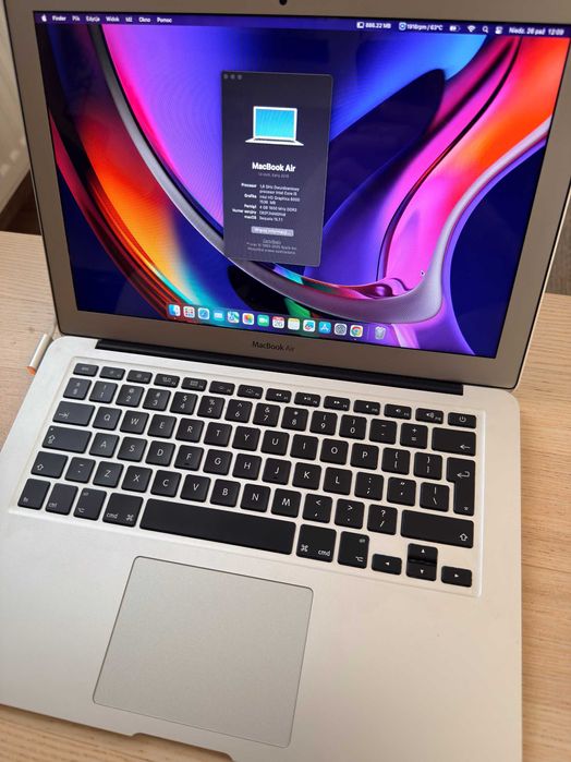 Apple Macbook Air 13" i5/4GB/128GB 2015 stan Bardzo dobry / Sequoia