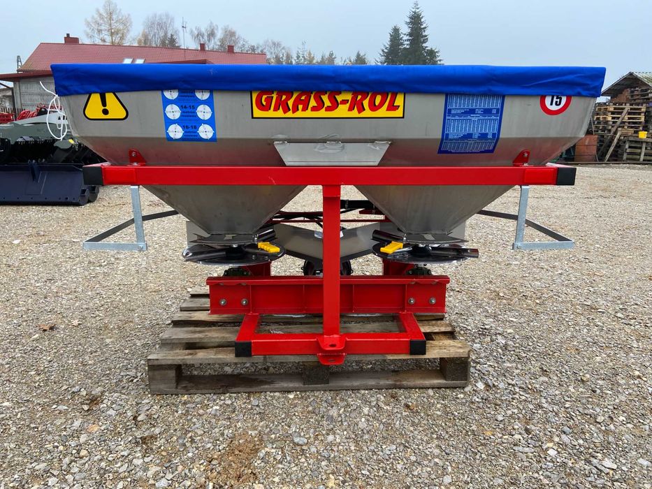 GRASS-ROL Rozsiewacz dwutarczowy ocynkowany / kwasoodporny 400/600L