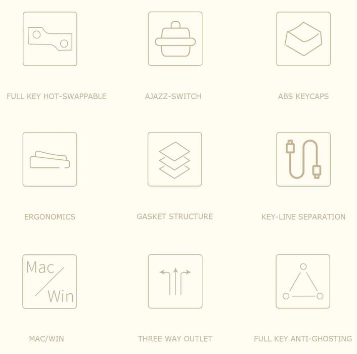 Механічна клавіатура Ajazz AK992 (98 клавіш, із цифровим блоком)