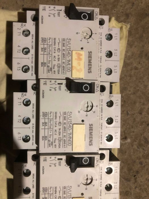 Автомат захисту Siemens 3VU1340-1MN00 14-20A; пускач Siemens 3tb42-22e