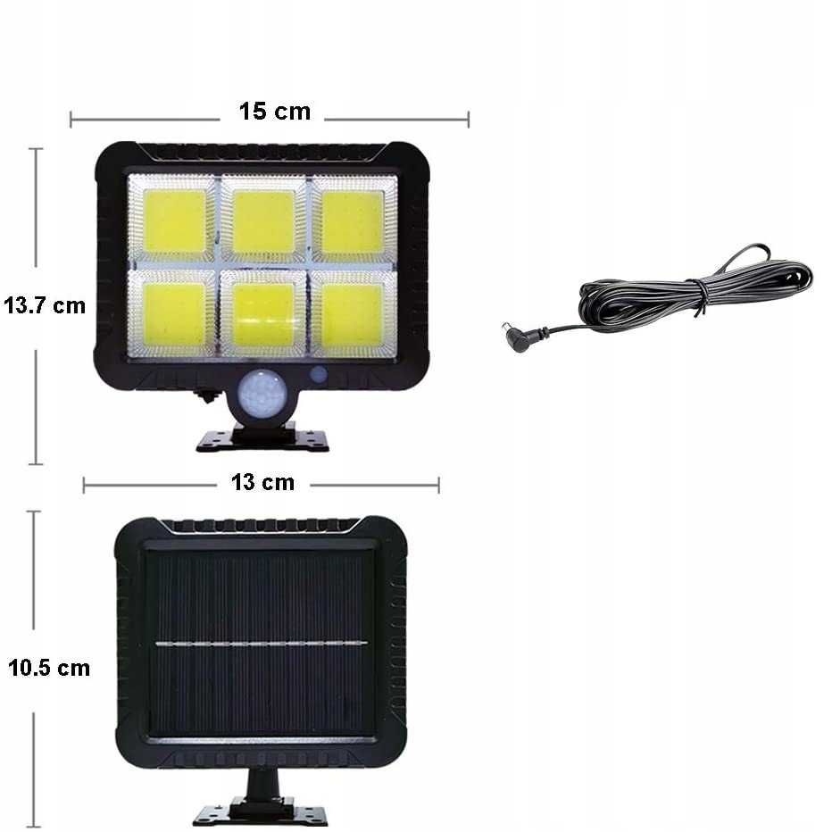 LAMPA SOLARNA 120led z czujnikiem ruchu zmierzchu lampka l
