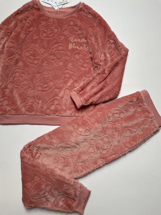 40 42 George 12-14 ciepła piżama zimowa miś futerko pluszowa dres cozy