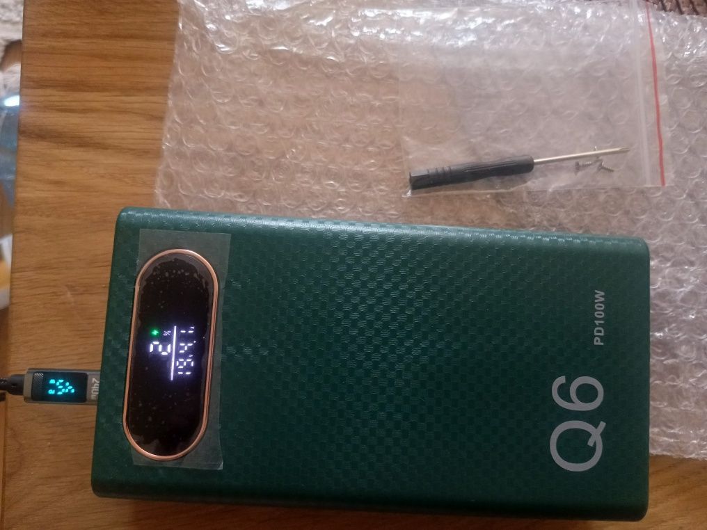 Павербанк 100w для ноутбука ёмкость 30000mAh 21700 PD QC Usb Type C