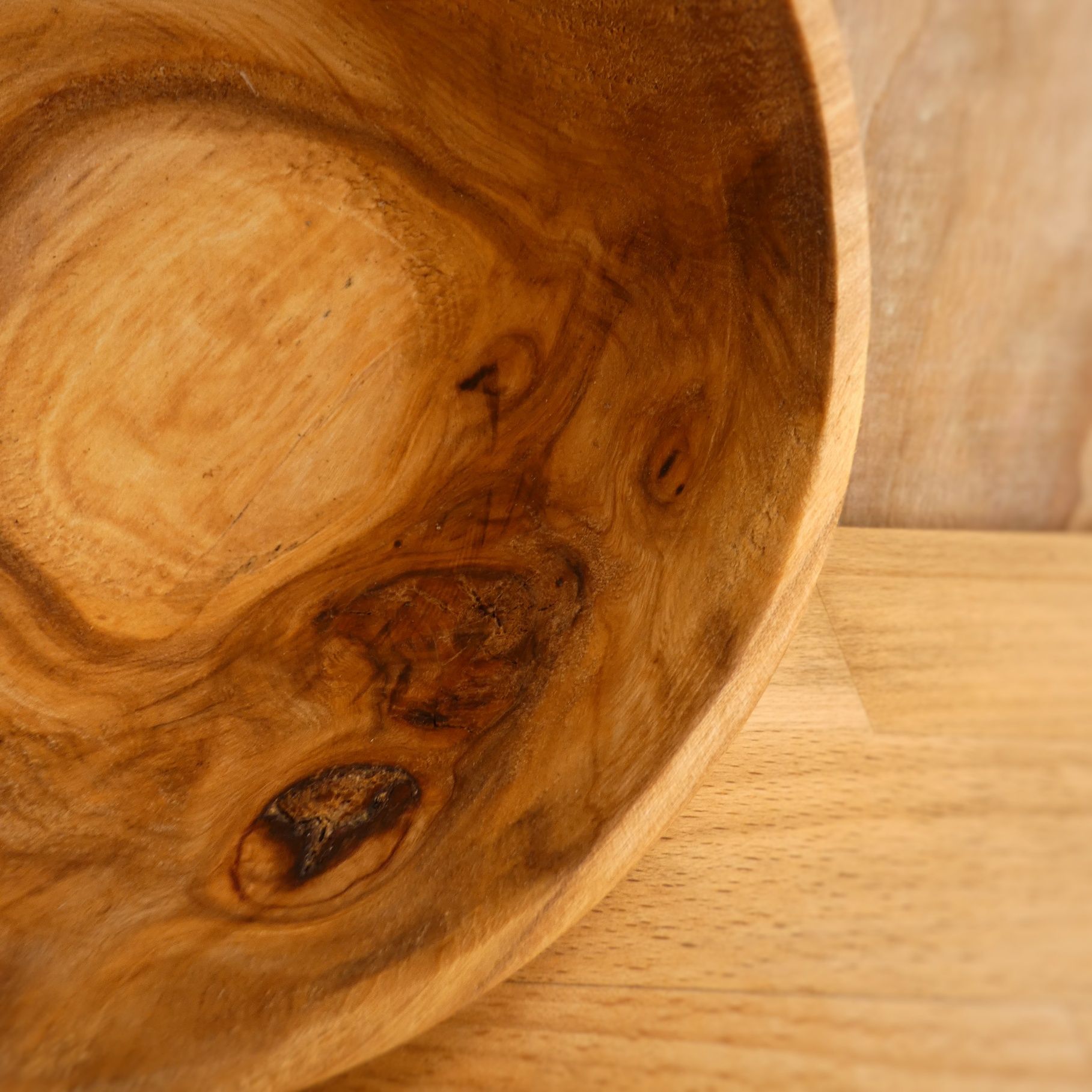 Miska misa drewniana kasztan handmade wooden bowl boho rękodzieło etno