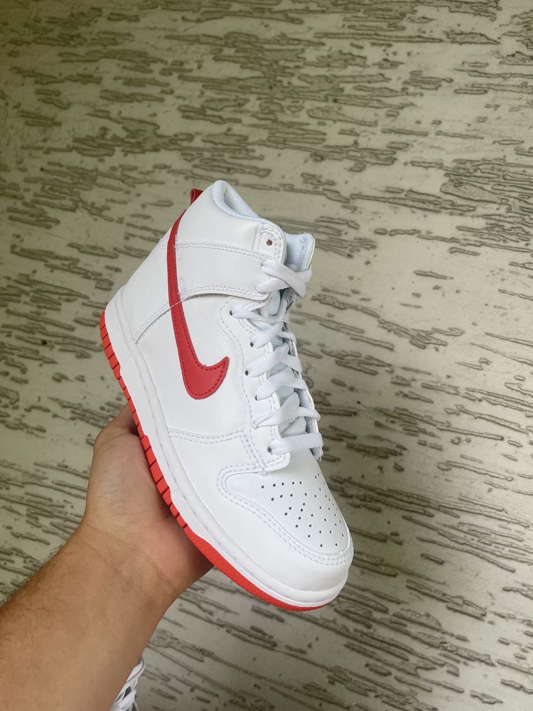 Nike Dunk High White Red 36.5 *NOWE*