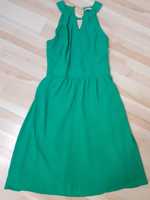 Zielona sukienka wieczorowa Orsay, zielone ozdobne koraliki, roz.XS