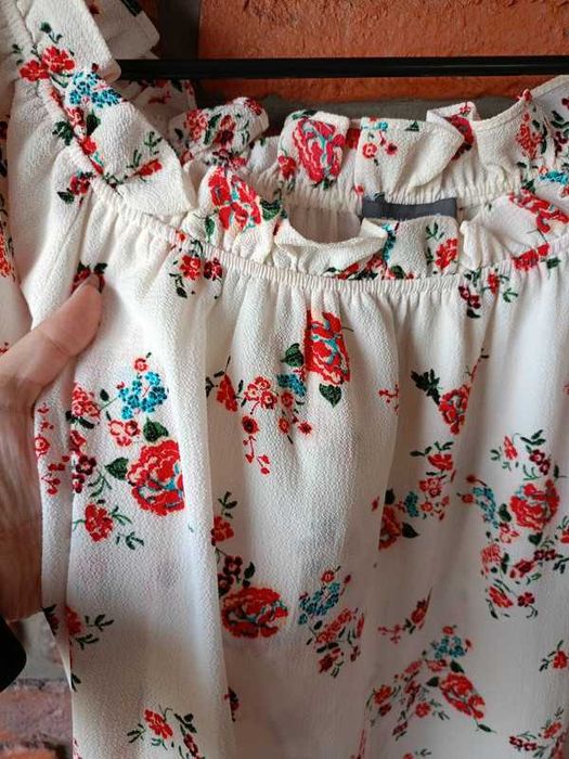 Kwiecista damska bluzka bluzeczka letnia na lato w kwiaty hiszpanka XL