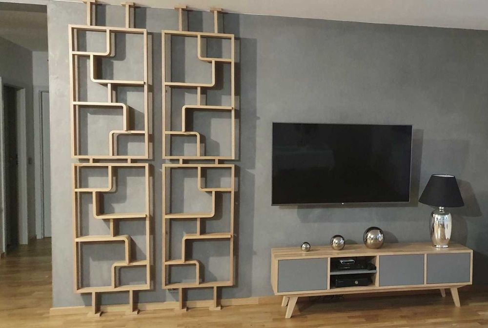 Regał / Ścianka / Półki z giętej sklejki NOWY jak VOLAK HALABALA PRL