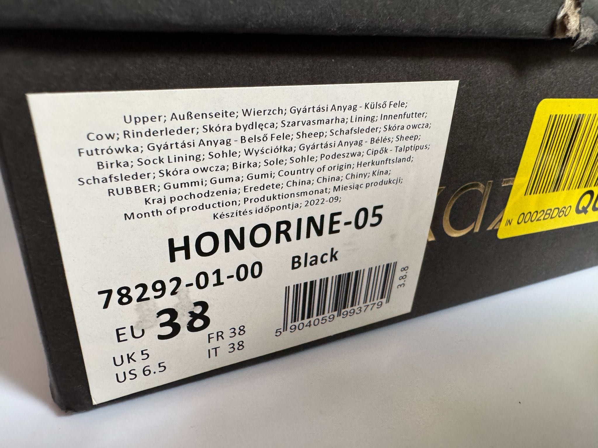 Nowe espadryle półbuty damskie KAZAR HONORINE-05 czarne 38
