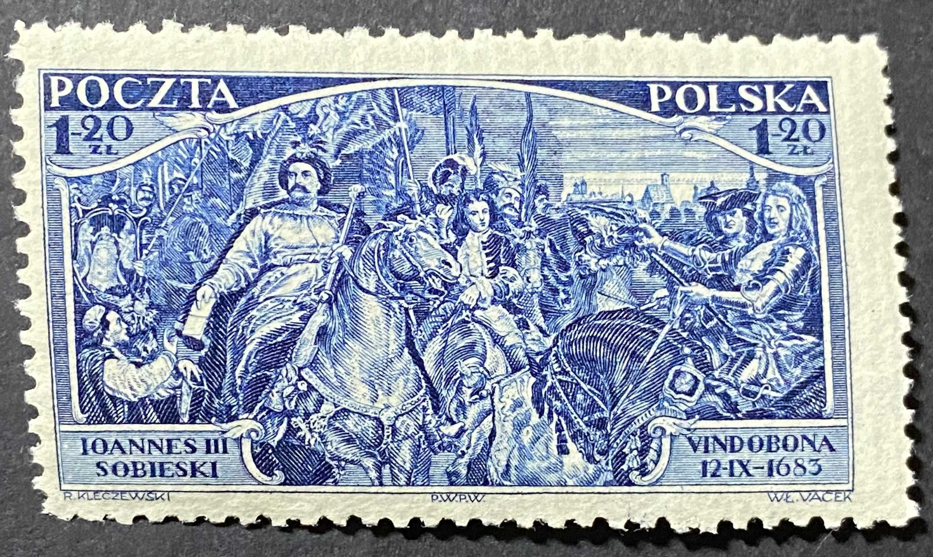 Znaczek Polska Fi 262 Jan III Sobieski 1933r