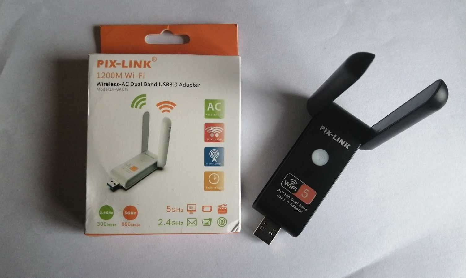 Сетевой адаптер WiFi PixLink USB 3.0 1200Mb 2.4G + 5G