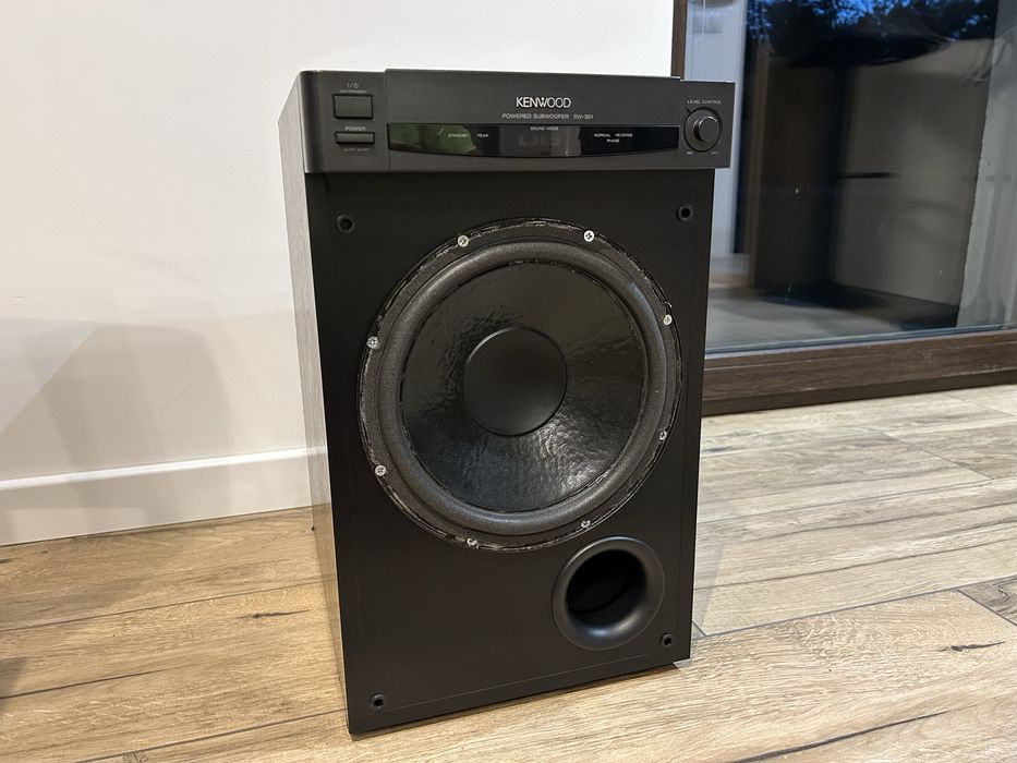 Aktywny Subwoofer Kenwood SW-301 25CM 100W Mocny Unikat Pilot