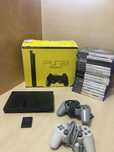 Playstation 2 Slim + 2 Comandos + 17 jogos