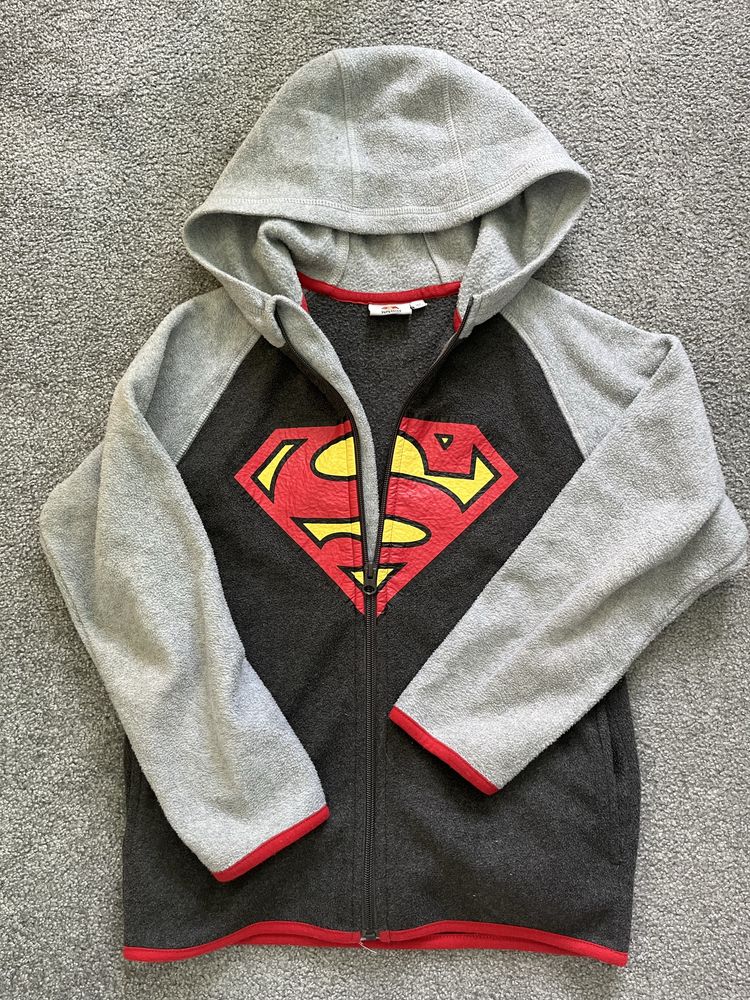 Rozpinana bluza z polaru, Superman 10 lat 140cm
