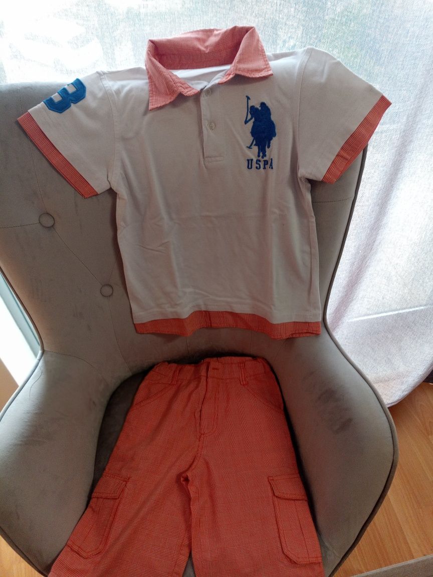 Conjunto calções e polo Ralph Lauren