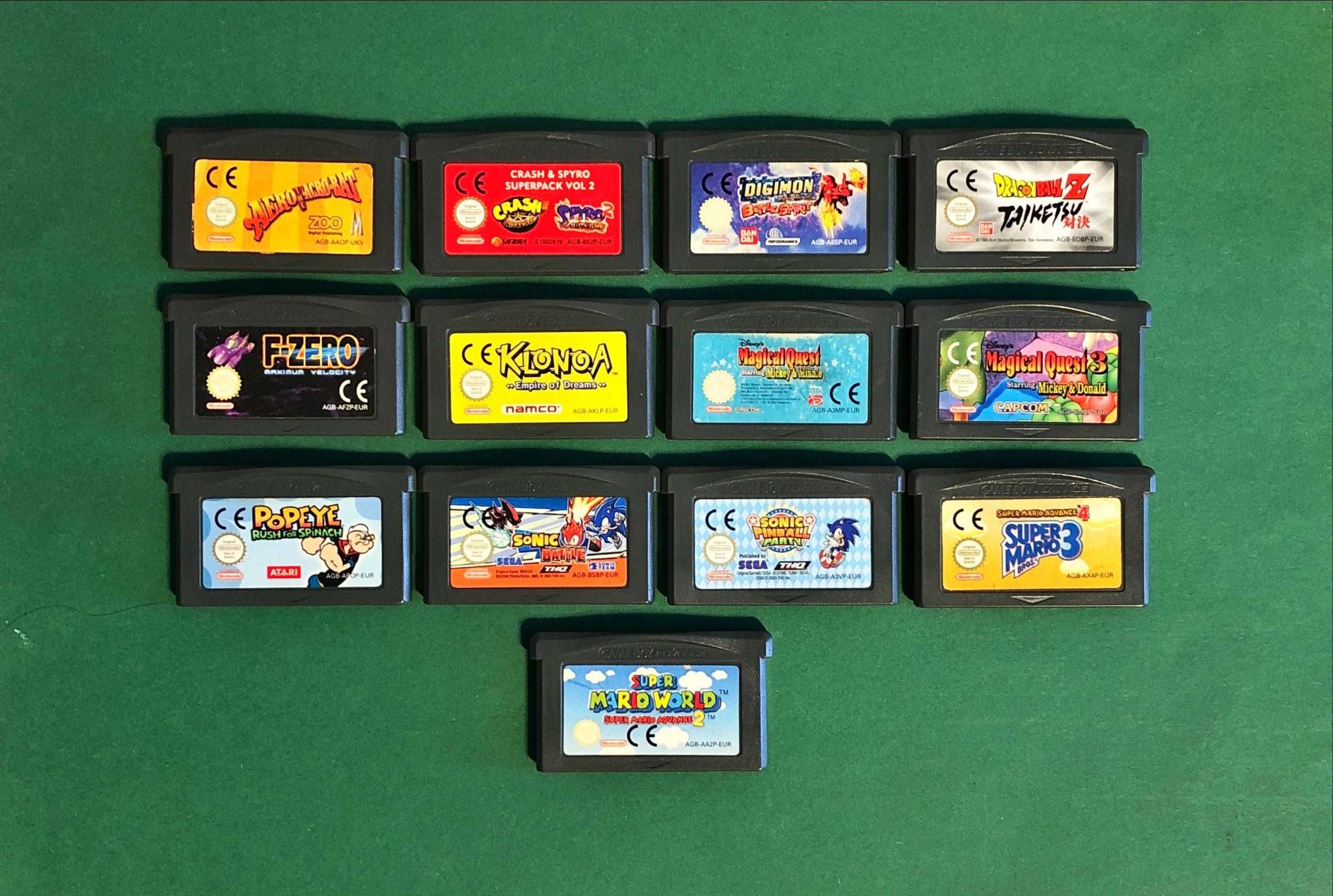 GAMEBOY Color Advance gb gbc gba Crash Donkey Kong Mario Sonic