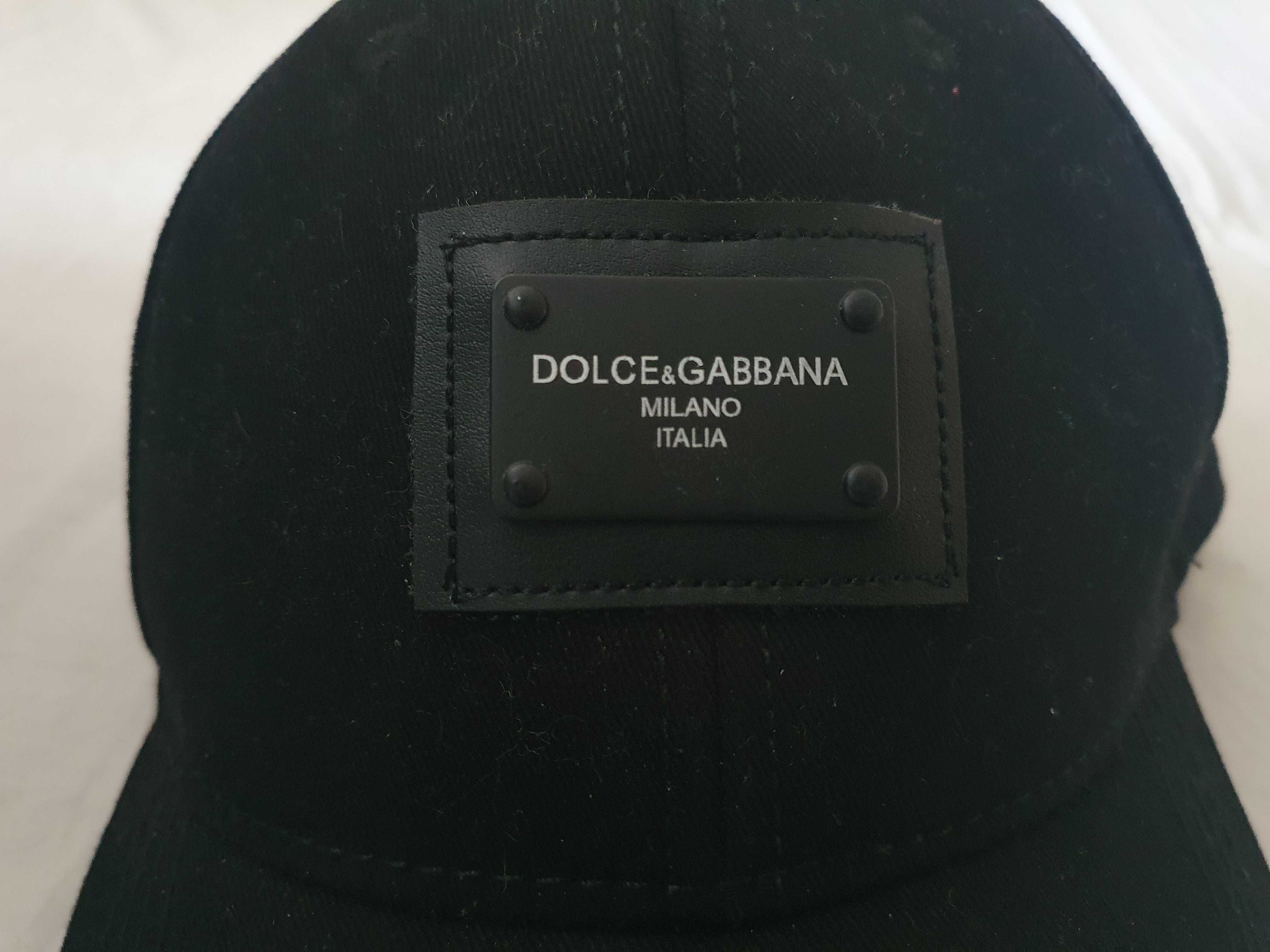 NOWA czapka z daszkiem Dolce & Gabbana snapback D&G czarny blaszka