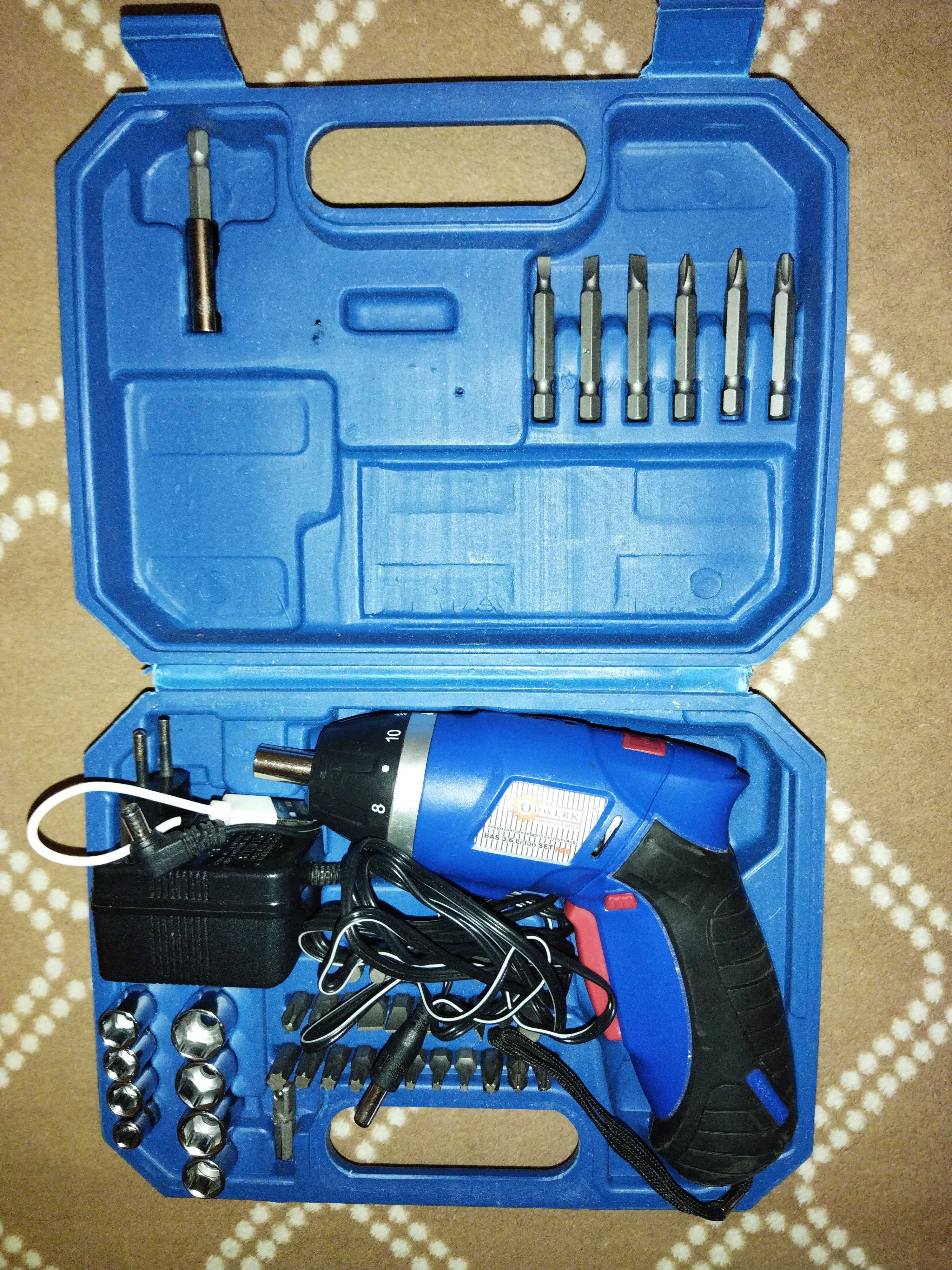 Отвертка аккумуляторная Odwerk BAS 3,6 Li-Ion Set в пластиковом кейсе