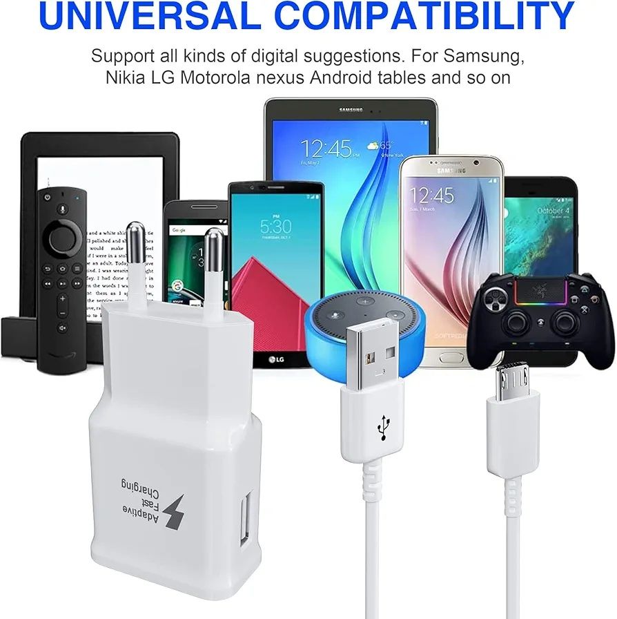Ładowarka do szybkiego ładowania 5V 2A z kablem USB-C  lub micro USB