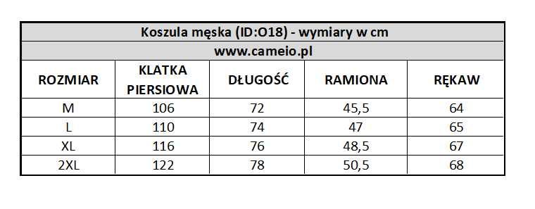 18 Koszula męska od M do 2XL