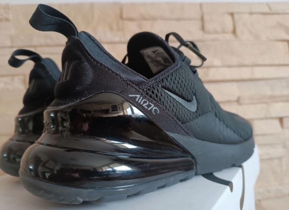 cale czarne buty meskie sportowe nike air max 270 all black sneakers