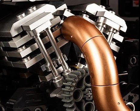 2111w1 Motor Klocki Motocykl Czerwony dla dzieci Imitacja silnika